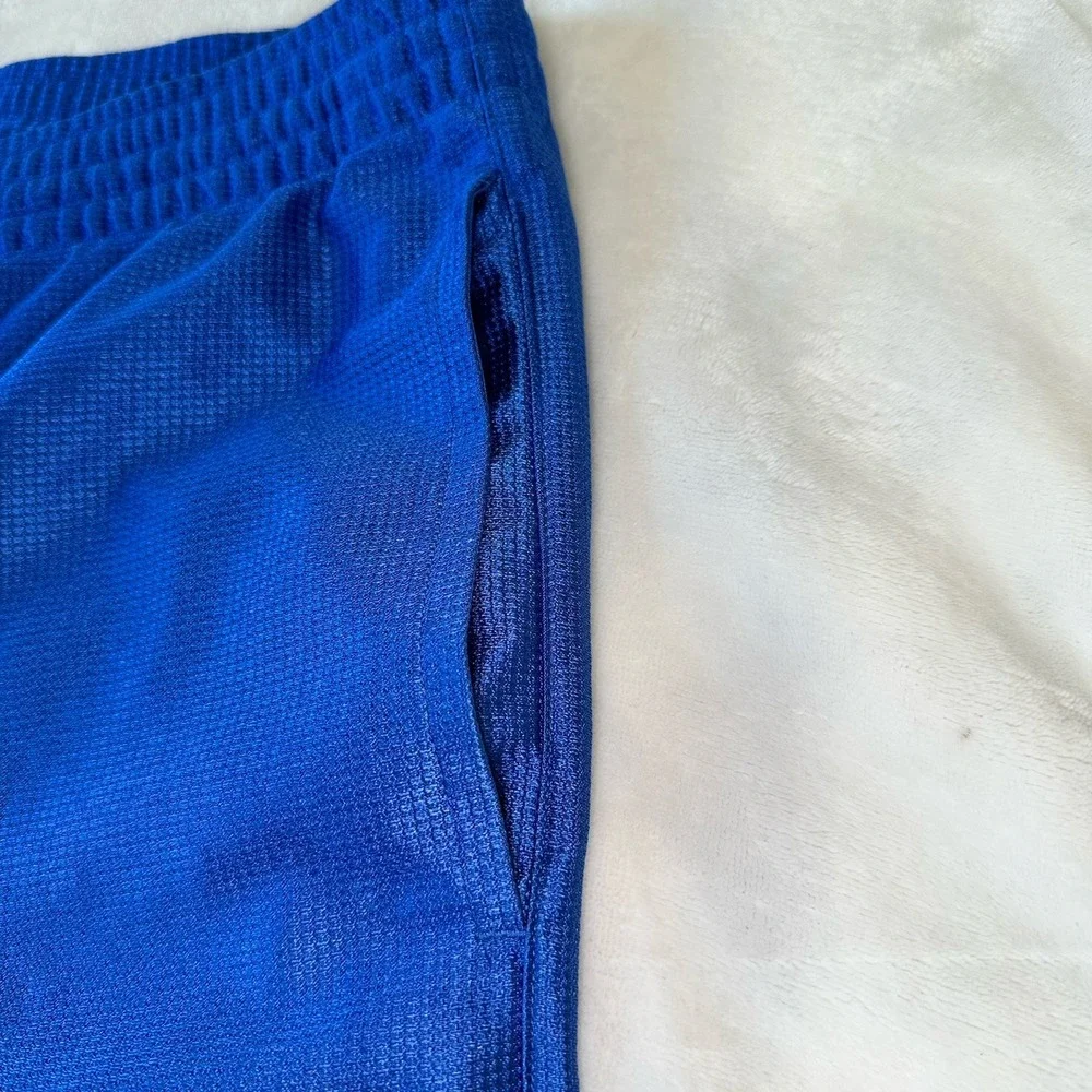 Nike Basketball Shorts Men's Large Blue Shiny Y2K Baggy Dazzle 10